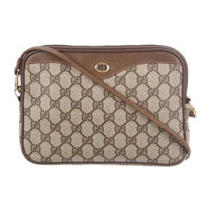 Gucci Monogram Coated Canvas Crossbody Bag